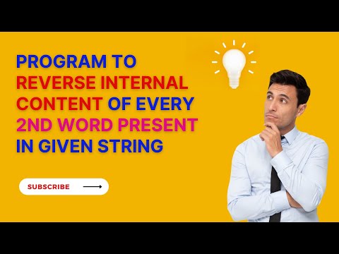 Program To REVERSE internal content of every 2nd word present in given string