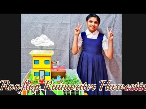 Rooftop Rainwater Harvesting working model for science project #rainwaterharvesting #scienceproject