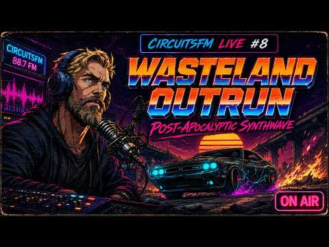 CircuitsFM Live #8 | Wasteland Outrun | Post-Apocalyptic Synthwave