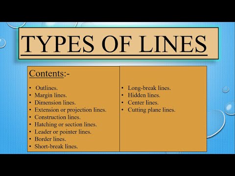 Basic Engineering Drawing (Types Of Lines)