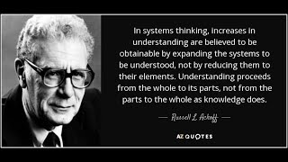 Systems thinking, wisdom and  and efficiency versus effectiveness