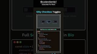 Silky checkbox toggles using html css and js #silky #checkbox #toggle #html #css #js