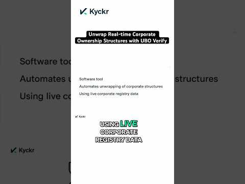 Unwrap Real-time Corporate Ownership Structures with UBO Verify | #verification #ubo #kyb
