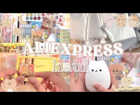 an aesthetic aliexpress haul🌼| stationery,organisers+more