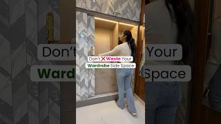 Don't ❌ Waste your Wardrobe Side Space💝😽 || #wardrobedesign #designhack #ashortaday #viralshorts