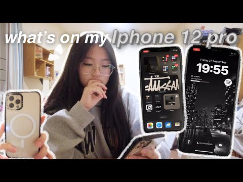 🎱 WHAT'S ON MY IPHONE🩶🎧 || iphone12 pro, aesthetic layout, apps i use