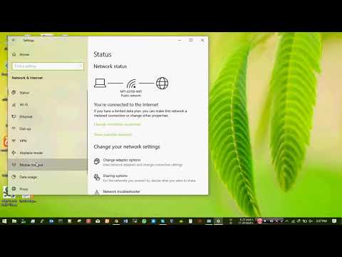 turn on  laptop hotspot