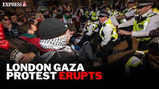 Gaza protesters VICIOUSLY clash with police just HOURS after Manchester synagogue attack