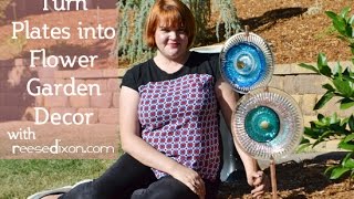 Turn Glass Plate Into Flowers! Outdoor Decor Tutorial!