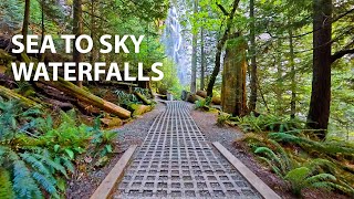 Spectacular Virtual Hike to 4 Waterfalls Along the Sea to Sky Corridor in BC, Canada
