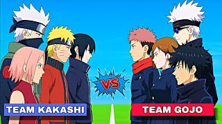 TEAM KAKASHI VS TEAM GOJO 🔥 WHO WOULD WIN? #animebattle