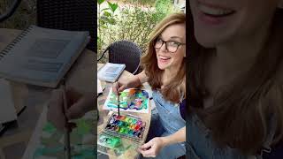 Watercolor and Leaves #easyart #processart #fallart
