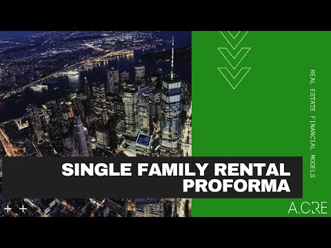 Single Family Rental Proforma