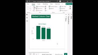 Stacked Column Chart #powerbi#powerbitutorial#businessintelligence#datavisualization#shorts