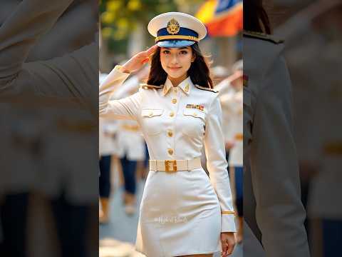 When Military Parade Meets Timeless Elegance | Part 04✨ #women #military #ai