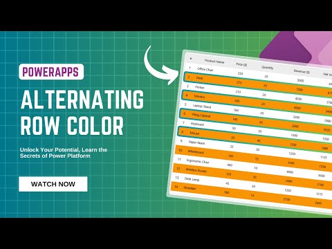 Gallery Auto Number, Alternating and Highlighting Rows | Power Apps Tutorial