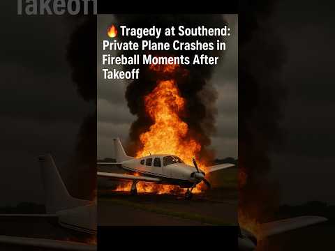 Tragedy in the Skies: Southend Shaken by Fiery Plane Crash. #viralshorts #viral