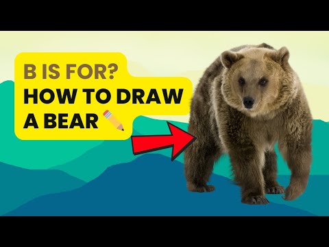 B is for Bear! 3 minute how to draw a bear. ✏️