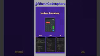 How to create a Calculator project 😊  #javascript #html #css #shorts #viralvideo #webdevelopment
