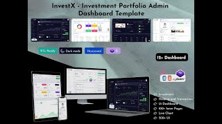 Investment Portfolio Admin Dashboard Template with UI Framework