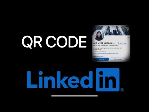 LinkedIn QR code on mobile device