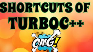 Shortcuts Of TurboC if mouse not working || shortcuts|| c programming|| Basic video for beginners.