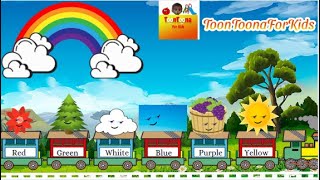 🌈A Color Ride On Train🌈| Colors train | Learn Colors | Colors song | @ToonToonaForKids  #colorsong
