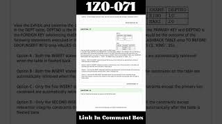 Oracle 1Z0-071 Exam Questions | Oracle Database 12c SQL #ExamQuestions