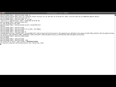 Mac OS X 10.10.2 Local Privilege Escalation Exploit [Kernel 0Day]