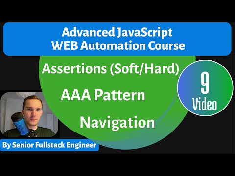 AAA Pattern. Assertions. Navigation. Playwright Advanced JavaScript Web Automation Course. Lesson 9