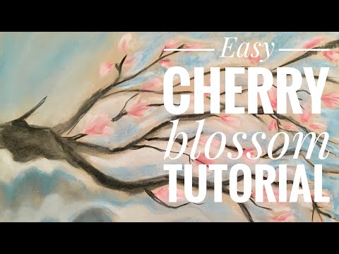 Easy Chinese Cherry blossom art - #easyflowertutorial #cherryblossomart