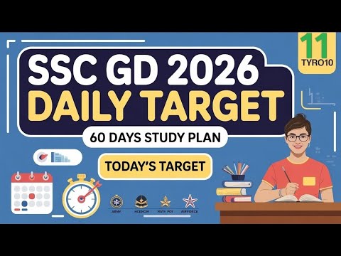SSC GD 2026 Daily Targets | ssc gd 60 days target series | ssc gd 2026 strategy