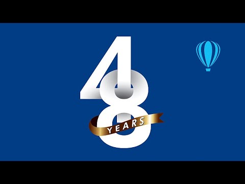 Coreldraw logo design | 48 Years Logo | Corel draw designs | Corel x7 | GRAPHICSLANCE