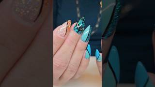 Nails to Match Her Dress #nailstyle #highpointnails #nailart #longnails #instagramnails #tealovers