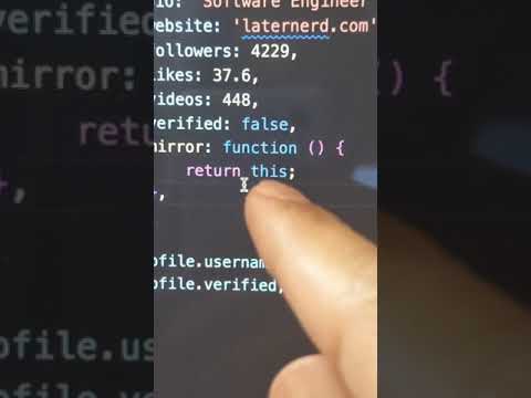JavaScript Coding: using "this" keyword #shorts