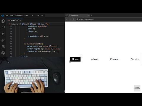 ASMR Coding | Modern Navigation with Hover Effect