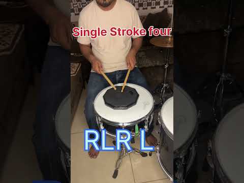 Drum practice pad |rudiments | Single stroke four #drumexercises #drummer #percussion #playdrums
