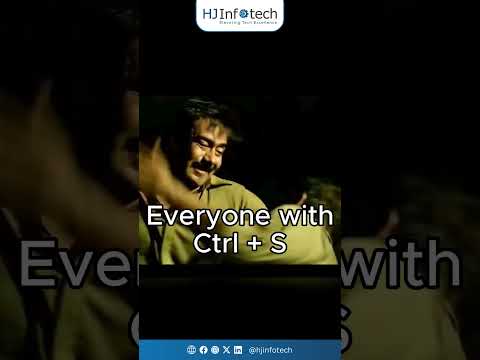 CTRL+S Addiction: Keyboard Chaos 😂 | HJ Infotech #shorts #viralshorts