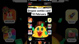 Today DROPEE Combo card ⚡ 12 February Dropee Card ||Dropee combo card update
