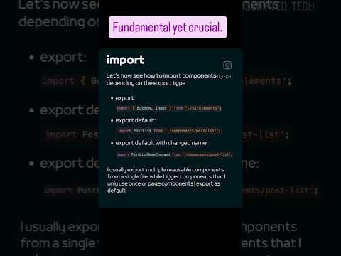Import and export in React #react react #javascript #corporate #lovestatus #viralshorts #viralvideos