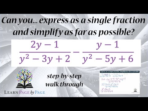 Simplifying Quadratic Fractions by Factorising | Higher GCSE A Level