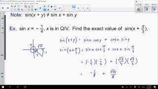 D16.L11.b.VIDEO LESSON .Sum and Difference Trig Formulas