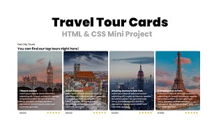 HTML CSS Mini Project: Simple HTML & CSS Tour Card