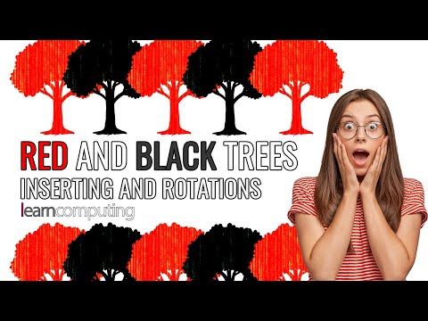 Red and Black Trees - Insertion and Rotations