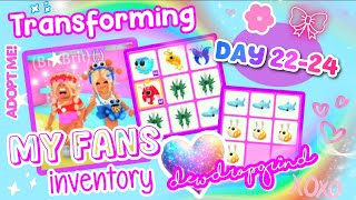 Transforming MY FANS Inventory in Adopt Me! 💟 DAY 22-24 💟 #adoptme