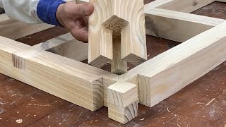 Technique Creating Extremely Sturdy Joints By Vietnamese Carpenters - How To Make Table Leg Joints