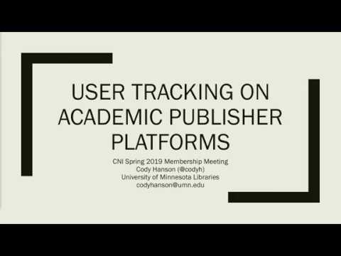User Tracking on Academic Publisher Platforms