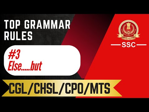 Important English Grammar Rule #4 Else.....but | competitive exams | #englishlanguage
