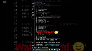 Make a snake game using python #coding #networking #hacking