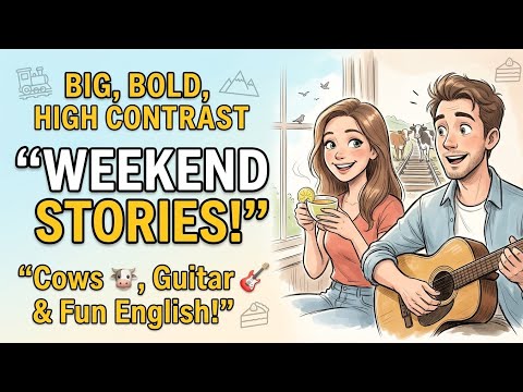 🌄 Weekend Stories in English | Funny Cow Train Story & Real Life Conversations 😄|| Subscribe channel